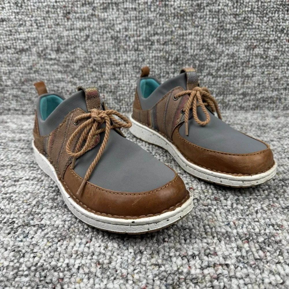 Justin Boots Vista Shoes Women 6 M Blue Gray Brown Casual Sneakers JL280